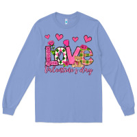 Colony Blue love valentine's day olivia Long Sleeve Tee - OliviaCreatesArt