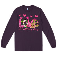 Plum love valentine's day olivia Long Sleeve Tee - OliviaCreatesArt