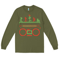 Army Green Check Tribe Called Quest Long Sleeve Tee - trangStudio