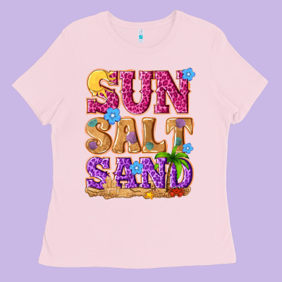 Sun Salt Sand Summer Ladies Tee Designed By Nancycooperartshop