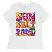 White sun salt sand summer Ladies Tee - NancyCooperArtShop