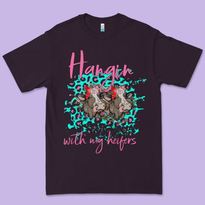 Hangin With My Heifers Premium Tee Designed By Bettercallsaul