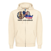 Peace Love America Zipper Hoodie | Teevron