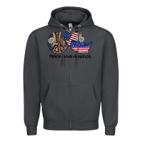 Smoke peace love america Zipper Hoodie - SublimationCraftShop