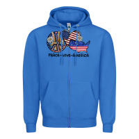 True Royal peace love america Zipper Hoodie - SublimationCraftShop