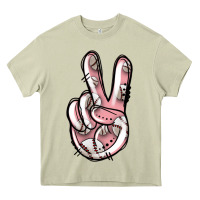 Baseball Peace Sign Heavy Core Tee | Teevron