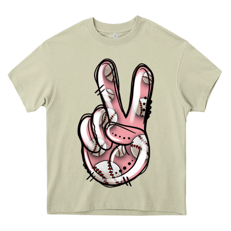 Baseball Peace Sign Heavy Core Tee by Jasminsmagicworld | Teevron