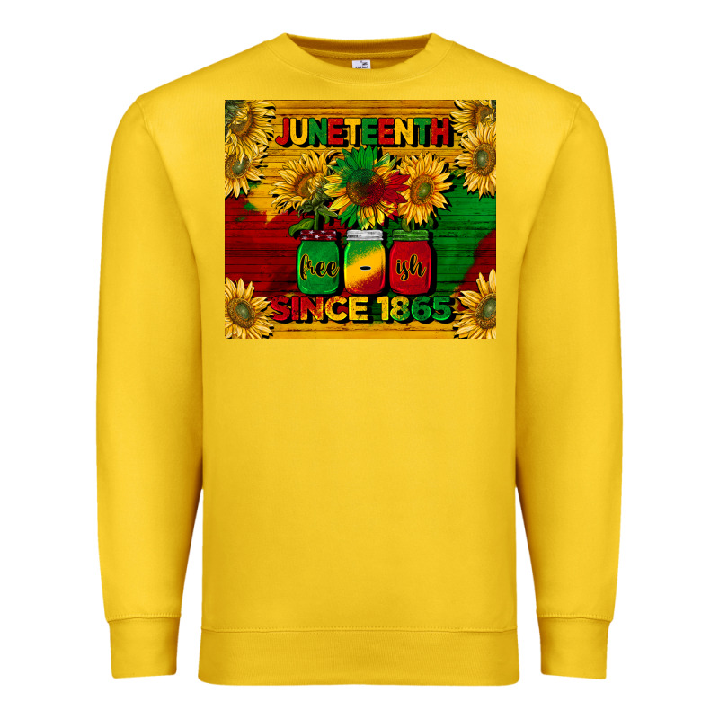 Juneteenth Since 1865 Tumbler Premium Sweatshirt by BarkalooDesign | Teevron