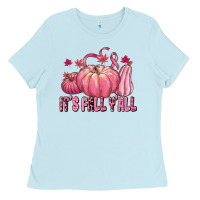 Baby Blue its fall yall Ladies Tee - texasbilliewilder