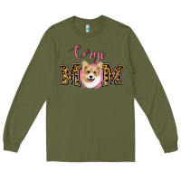 Army Green Corgi Mom Long Sleeve Tee - Jasminsmagicworld