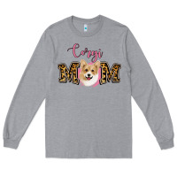 Heather Grey Corgi Mom Long Sleeve Tee - Jasminsmagicworld