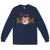 Navy Corgi Mom Long Sleeve Tee - Jasminsmagicworld