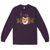 Plum Corgi Mom Long Sleeve Tee - Jasminsmagicworld