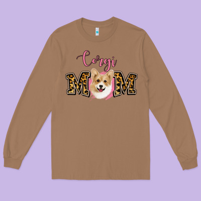 Corgi Mom Long Sleeve Tee Designed By Jasminsmagicworld