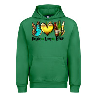 Emerald peace love beer Urban Hoodie - AdoDesignShop