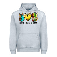 Heather Grey peace love beer Urban Hoodie - AdoDesignShop