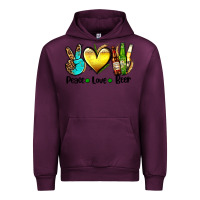 Mauve Wine peace love beer Urban Hoodie - AdoDesignShop