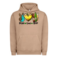 Pigment Burro peace love beer Urban Hoodie - AdoDesignShop