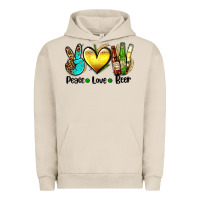 Pigment French Oak peace love beer Urban Hoodie - AdoDesignShop