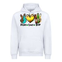 White peace love beer Urban Hoodie - AdoDesignShop