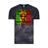 Cloud Black juneteenth is my independence day cowgirl Vintage Tee - CowGirlArtShop