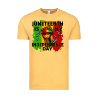 Vintage Mustard juneteenth is my independence day cowgirl Vintage Tee - CowGirlArtShop