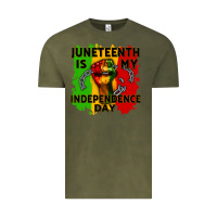 Vintage Olive juneteenth is my independence day cowgirl Vintage Tee - CowGirlArtShop