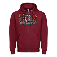 Burgundy hair hustler Zipper Hoodie - SublimationCraftShop