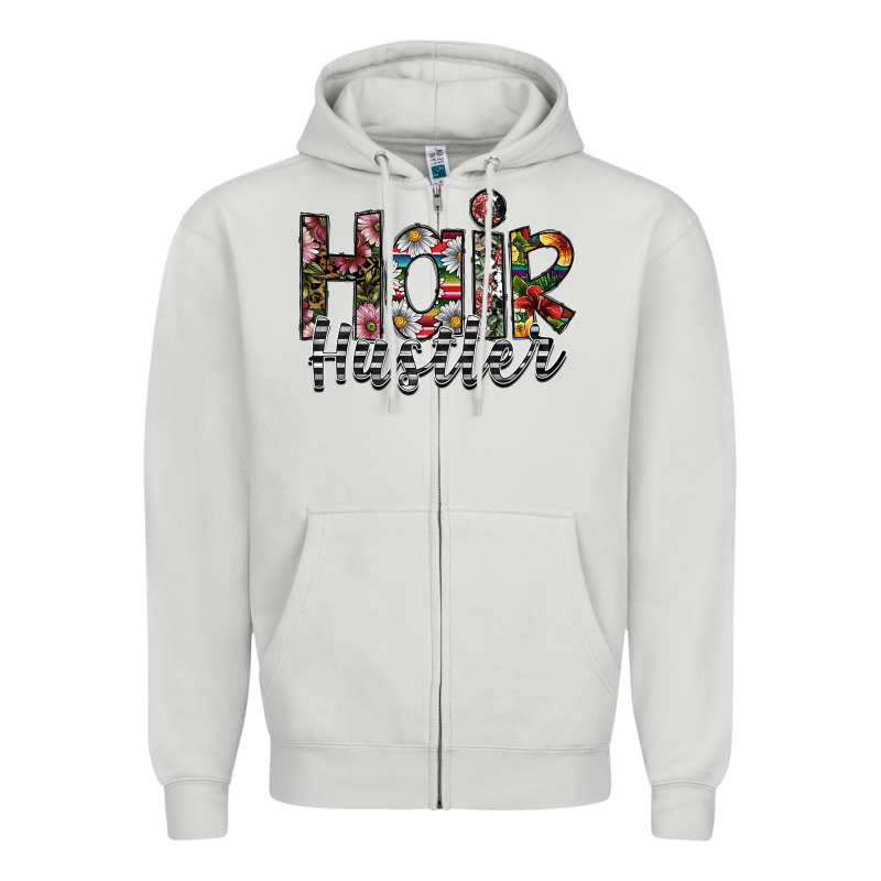 Hair Hustler Zipper Hoodie by SublimationCraftShop | Teevron