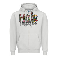 Dove Grey hair hustler Zipper Hoodie - SublimationCraftShop