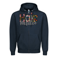 Navy hair hustler Zipper Hoodie - SublimationCraftShop