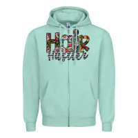Seafoam hair hustler Zipper Hoodie - SublimationCraftShop