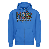 True Royal hair hustler Zipper Hoodie - SublimationCraftShop