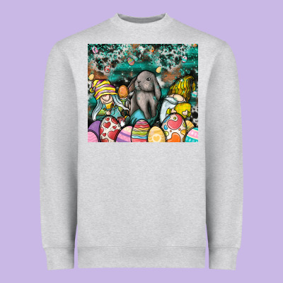 Easter Heavyweight Sweatshirt Designed By Cowhidedigitalart