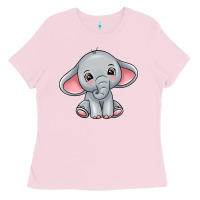 Bubblegum Pink elephant Ladies Tee - texasbilliewilder