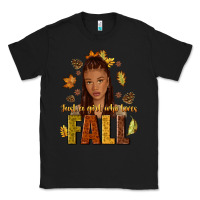 Black Just a girl who loves Fall afro woman Classic Tee - NancyCooperArtShop
