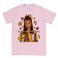 Bubblegum Pink Just a girl who loves Fall afro woman Classic Tee - NancyCooperArtShop