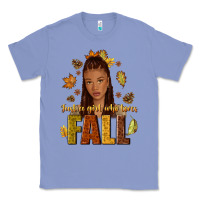 Colony Blue Just a girl who loves Fall afro woman Classic Tee - NancyCooperArtShop
