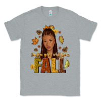 Heather Grey Just a girl who loves Fall afro woman Classic Tee - NancyCooperArtShop