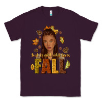 Plum Just a girl who loves Fall afro woman Classic Tee - NancyCooperArtShop