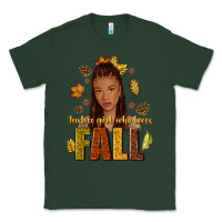 Sports Green Just a girl who loves Fall afro woman Classic Tee - NancyCooperArtShop