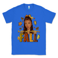 True Royal Just a girl who loves Fall afro woman Classic Tee - NancyCooperArtShop