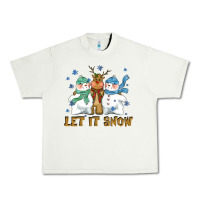 Pistachio let it snow reindeer snowman Urban Heavy Tee - CowGirlArtShop