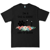 Black I'm A Dog & Horse Kind Of Queen Pet Lover Owner Premium Tee - Bettercallsaul