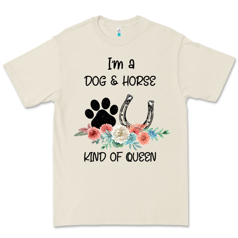 I'm A Dog & Horse Kind Of Queen Pet Lover Owner Premium Tee by Bettercallsaul | Teevron