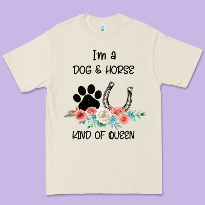 I'm A Dog & Horse Kind Of Queen Pet Lover Owner Premium Tee Designed By Bettercallsaul