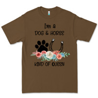 Cacao I'm A Dog & Horse Kind Of Queen Pet Lover Owner Premium Tee - Bettercallsaul