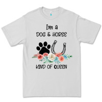 Dove Grey I'm A Dog & Horse Kind Of Queen Pet Lover Owner Premium Tee - Bettercallsaul