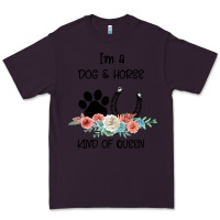 Plum I'm A Dog & Horse Kind Of Queen Pet Lover Owner Premium Tee - Bettercallsaul
