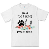 White I'm A Dog & Horse Kind Of Queen Pet Lover Owner Premium Tee - Bettercallsaul